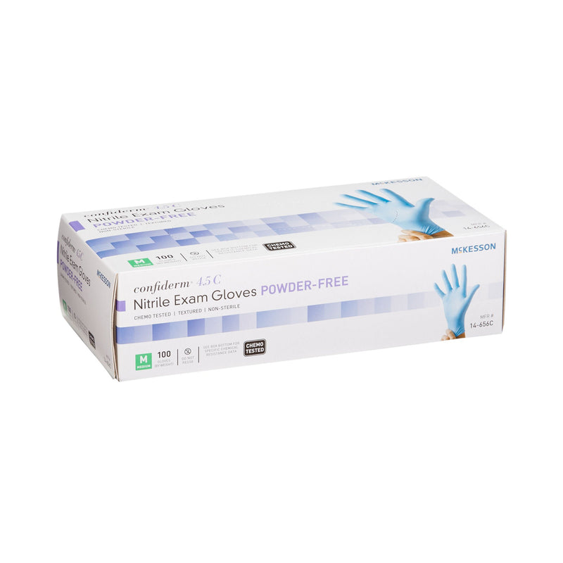 McKesson Confiderm 4.5C Nitrile Exam Glove, Medium, Blue (Case of 1000)
