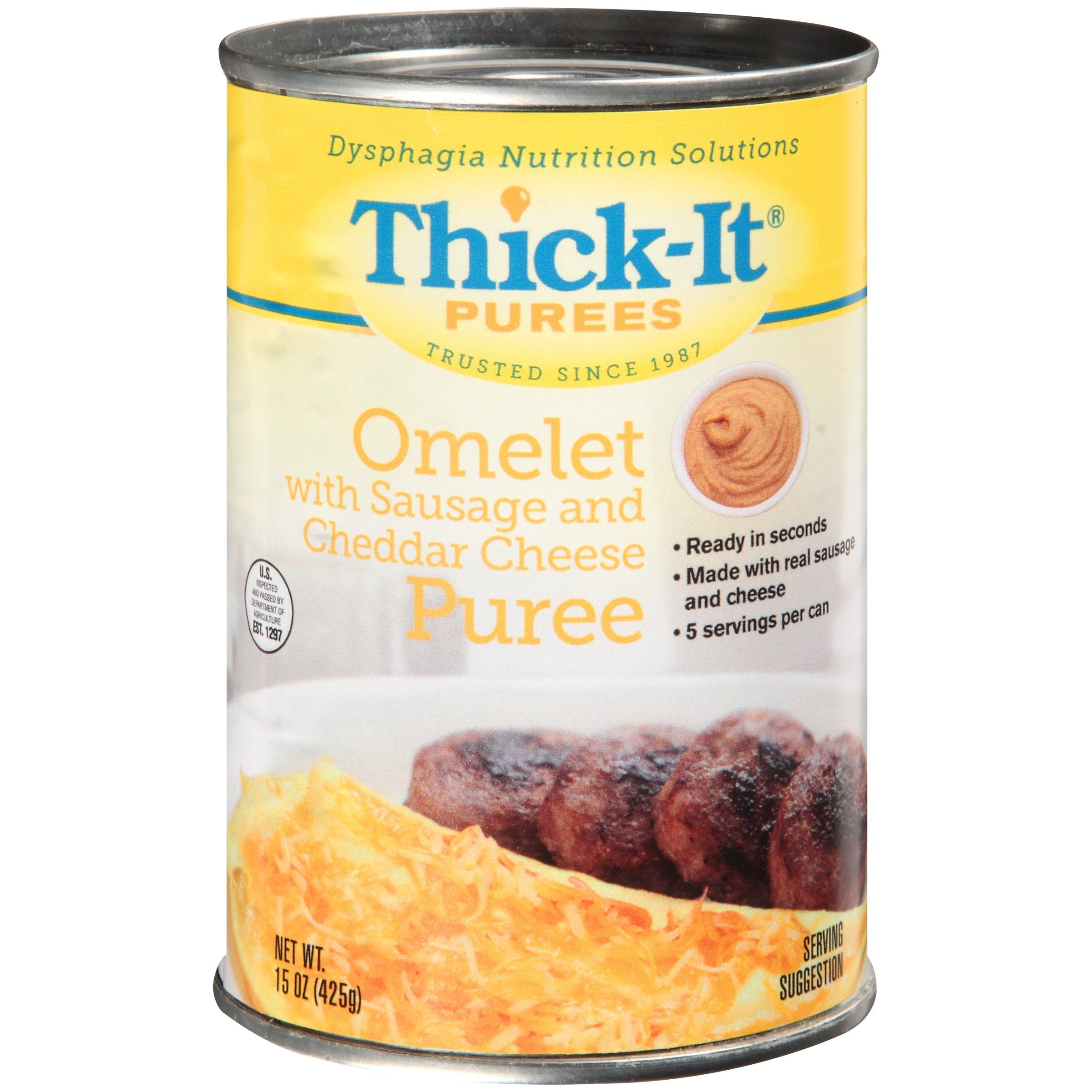 Kent Precision Foods Thick-It Purees Omelet with Sausage and Cheddar Cheese Thickened Food (12/CS) 