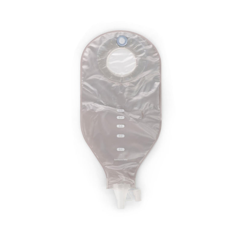 Ileostomy Pouch SenSura Mio Flex High Output Two-Piece System 12-1/2 Inch Length, Maxi Transparent Gray Drainable (Box of 10)