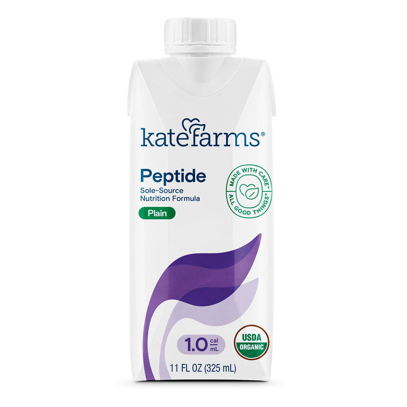 Kate Farms Peptide 1.0 Sole-Source Nutrition Formula, 11-ounce carton (Case of 12)
