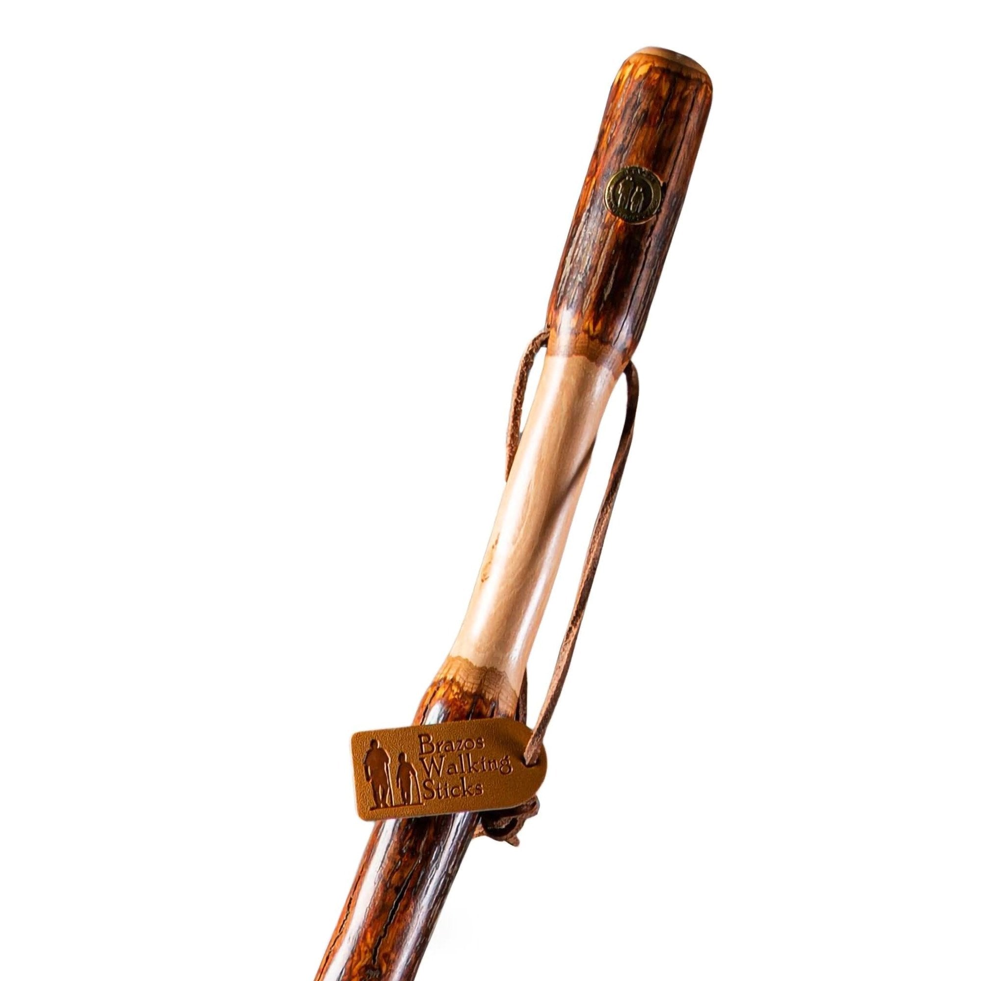 Mabis Healthcare Brazos Twisted Hickory Rustic Walking Stick, 55-Inch Height 