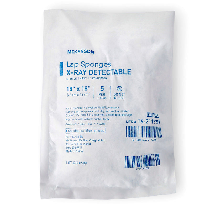 McKesson Laparotomy Sponge, 18 x 18 Inch (Case of 40)