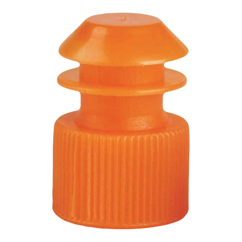 McKesson Flanged Plug Cap, Orange, Polyethylene for Use with 13 mm Tubes (Case of 20000)