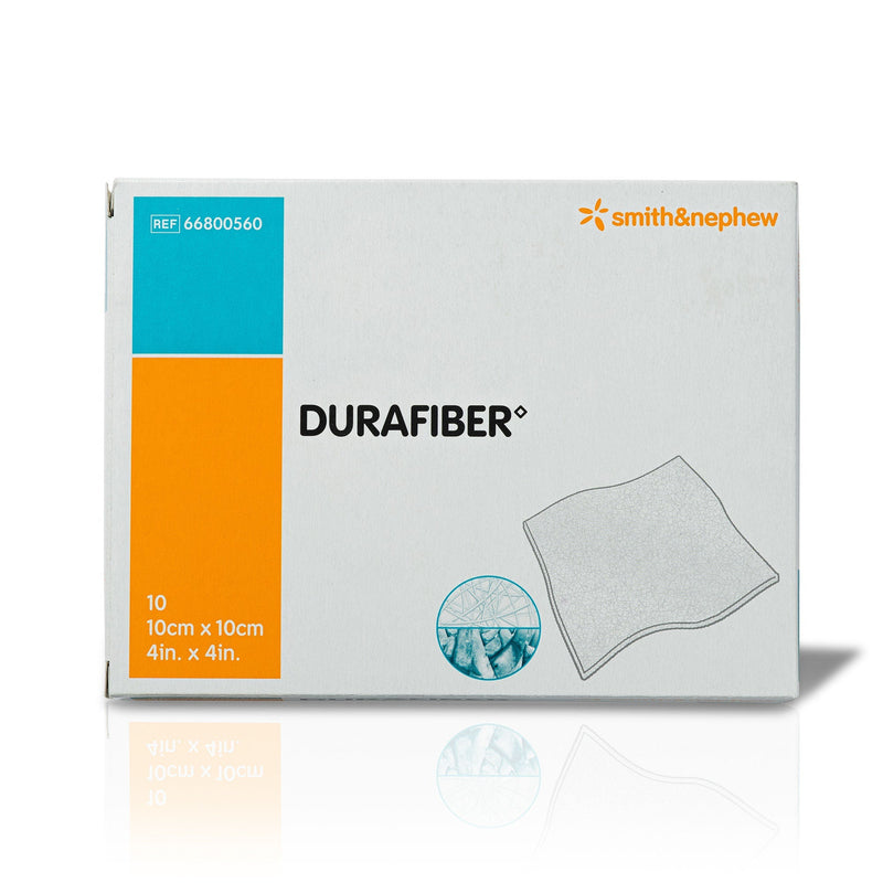 Durafiber Gelling Fiber Wound Dressing, 4 x 4 Inch (120/CS) 