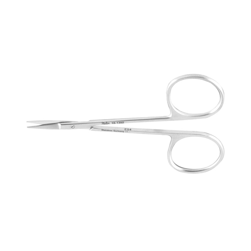 Integra Lifesciences Iris Scissors Miltex 4 Inch Length OR / Surgical Grade German Stainless Steel NonSterile Finger Ring Handle Straight Sharp Tip / Sharp Tip 