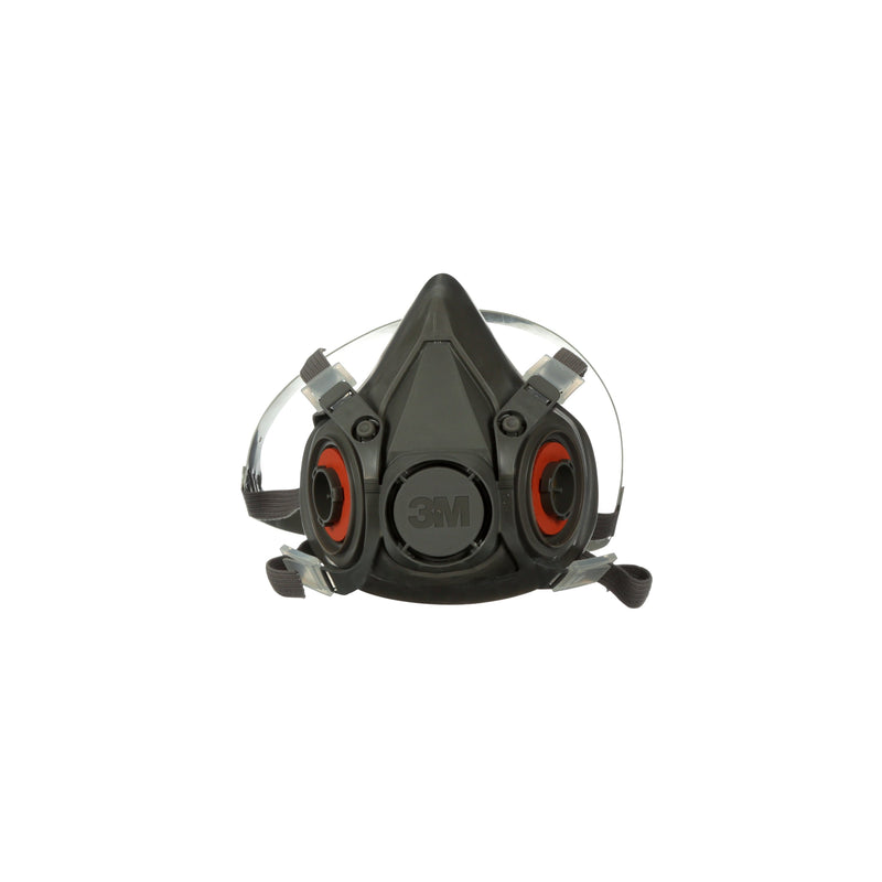 3M Company 3M 6000 Reusable Respirator Industrial Half Face 4 Point Adjustable Head Strap Large Gray (24/CS)