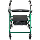 McKesson Folding Aluminum Four-Wheel Rollator, Green (Each)