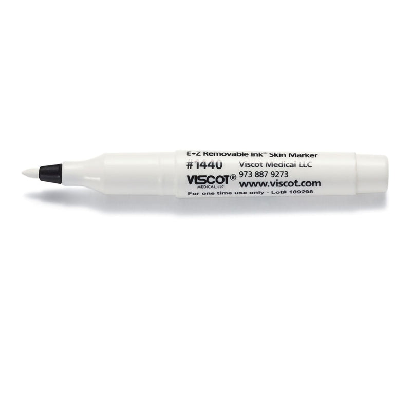 Viscot Industries Skin Marker EZ Removable Ink White Ink NonSterile Mini Regular Tip (100/CS) 
