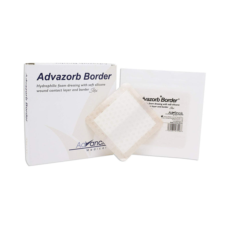 Mediusa Advazorb Border Silicone Face and Border, 6 x 6 Inch (10/BX) 