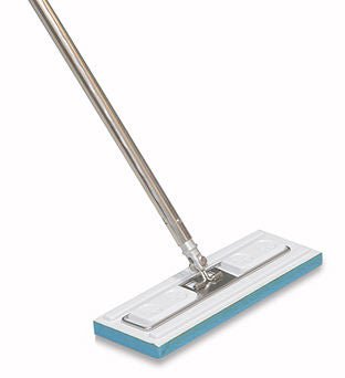 Cleanroom Wet Mop Pad Contec Klean Max Sealed Edge Large White Microfiber / Polyester Disposable (Case of 24)