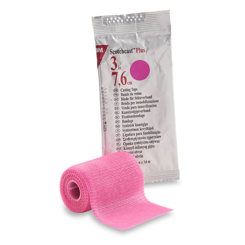 Solventum Corporation 3M Scotchcast Plus Cast Tape, Bright Pink, 3 Inch x 4 Yard (10/CS) 