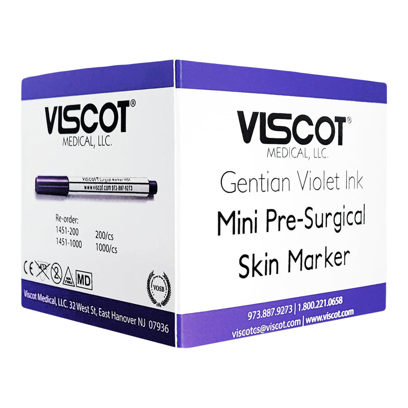 Viscot Mini Gentian Violet Ink Skin Marker, Regular Tip (Case of 200)