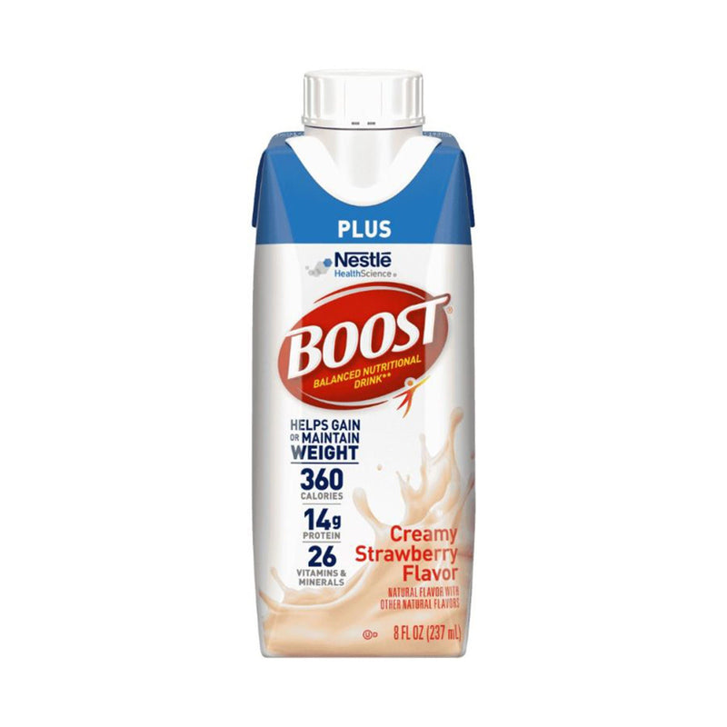 Boost Plus Strawberry Balanced Nutritional Drink, 8-ounce bottle (Case of 24)