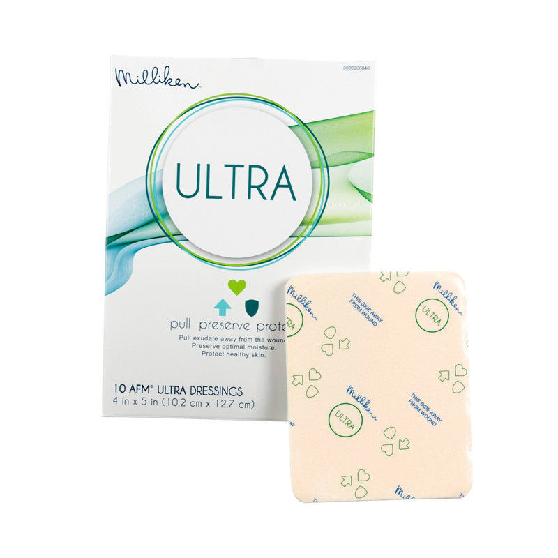 Ultra Nonadhesive without Border Foam Dressing, 4 x 5 Inch (Case of 100)