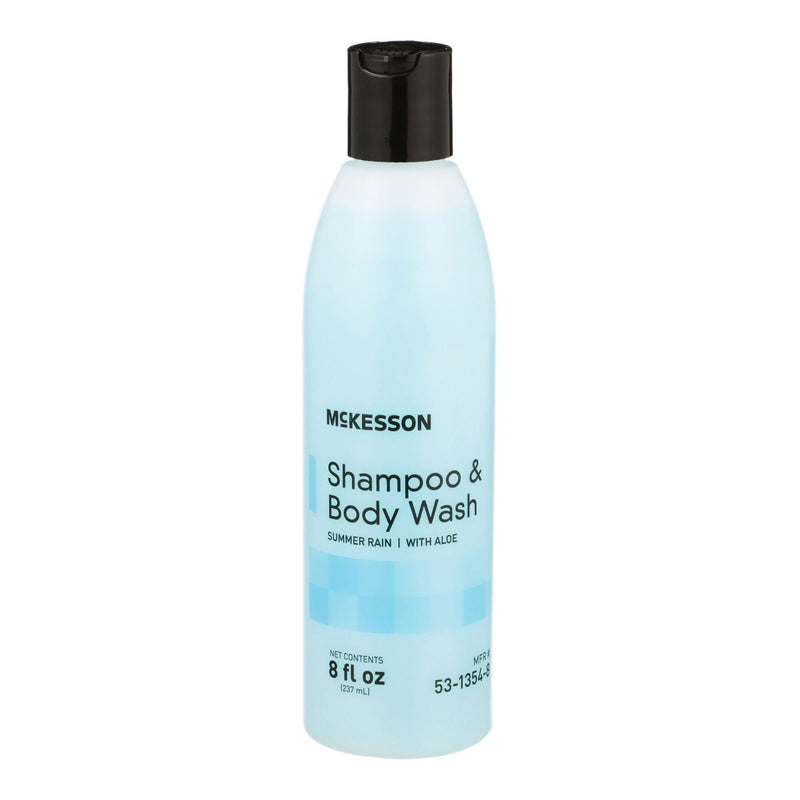 McKesson 2-in-1 Shampoo and Body Wash, Flip-Top Bottle, 8 oz, Summer Rain Scent (Case of 48)