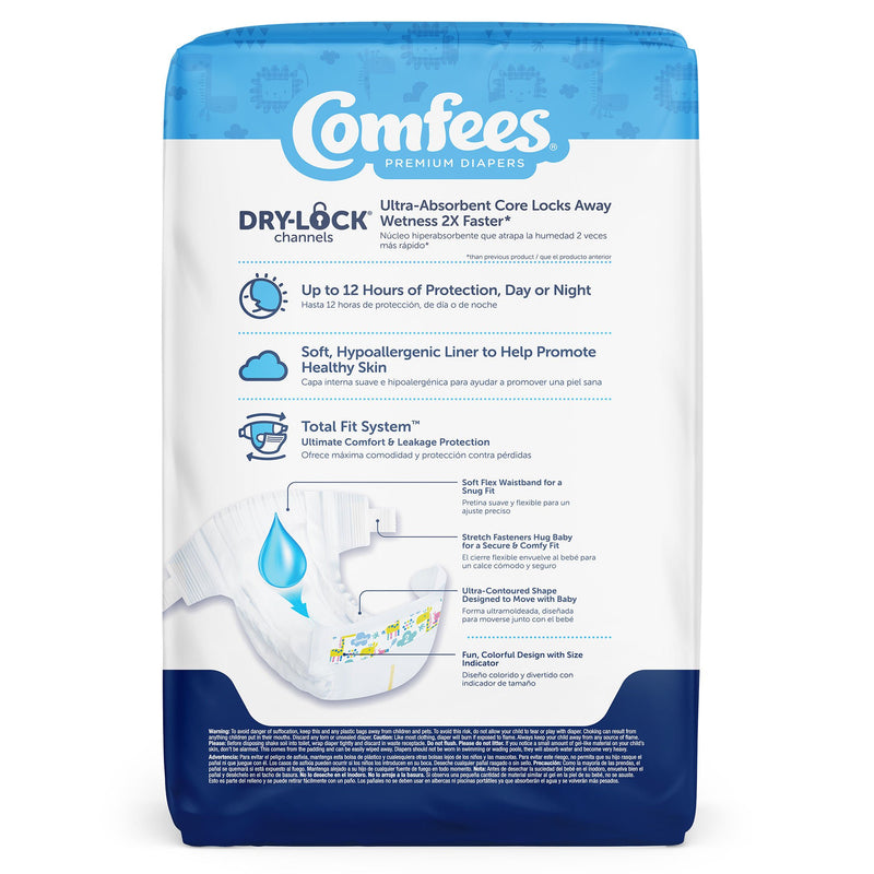 Attends Comfees Premium Baby Diapers, Unisex, Tab Closure, Size 2 (42/BG)