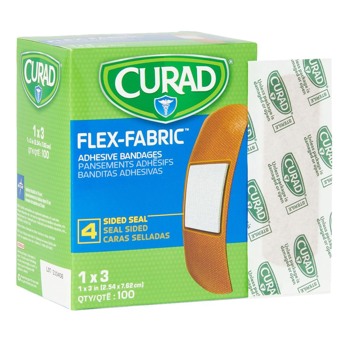 Comfort Cloth Tan Adhesive Strip, 1 x 3 Inch (Case of 1200)
