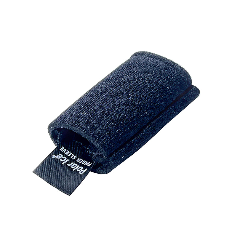 Cold Therapy Finger Sleeve Polar Ice Adult Medium Pull On Finger Black (Pack of 2)
