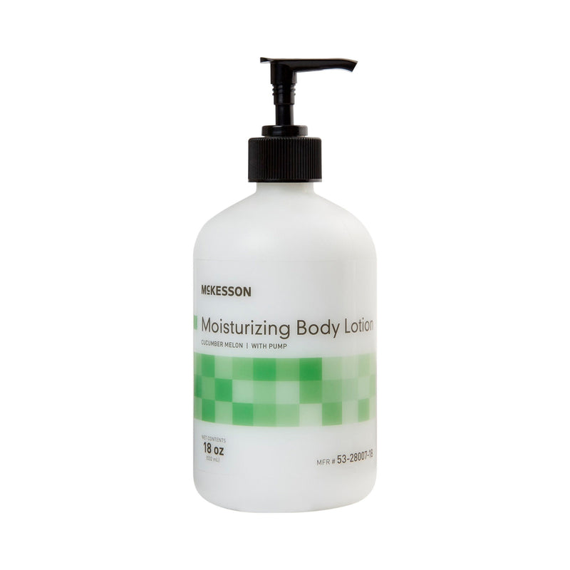 McKesson Cucumber Melon Scent Hand and Body Moisturizer, 18-oz Pump Bottle (Case of 12)