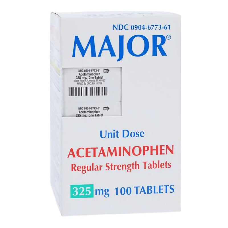 Major Acetaminophen Pain Relief (100/BX)