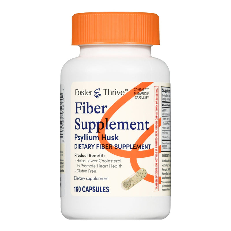 Foster & Thrive Fiber Supplement Psyllium Husk Capsules (Each of 160)