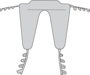 Drive DeVilbiss Healthcare Patient Lifter Sling 2 Point Cradle Without Head Support Strap Attachment Large 350 lbs. Weight Capacity 
