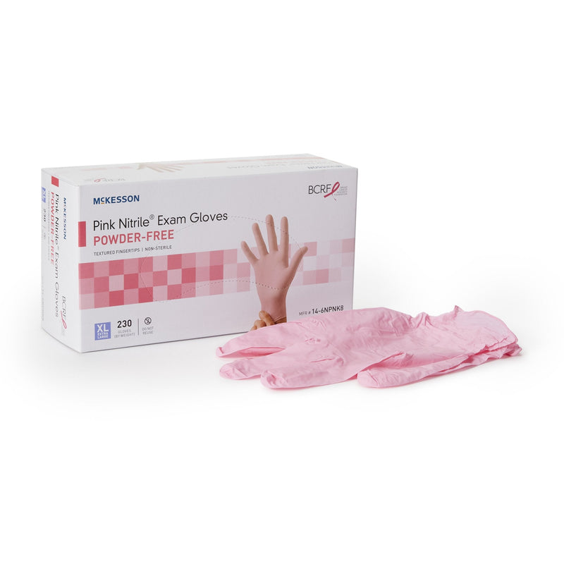 McKesson Brand McKesson Pink Nitrile Nitrile Exam Glove, Extra Large, Pink (2300/CS) 