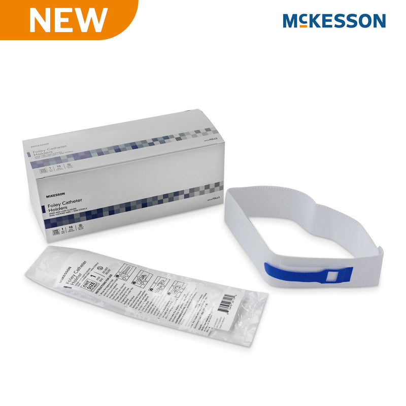 Foley Catheter Holder McKesson One Size Fits Most, Hook-And-Loop Closure, Dual-Locking Tabs, NonSterile For Universal Indwelling Catheter (Case of 100)