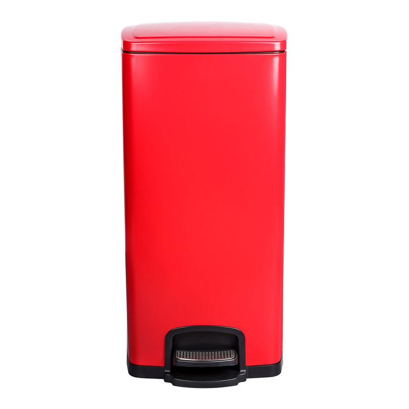 McKesson Red Square Step-On Trash Can, 8 gallon (Case)