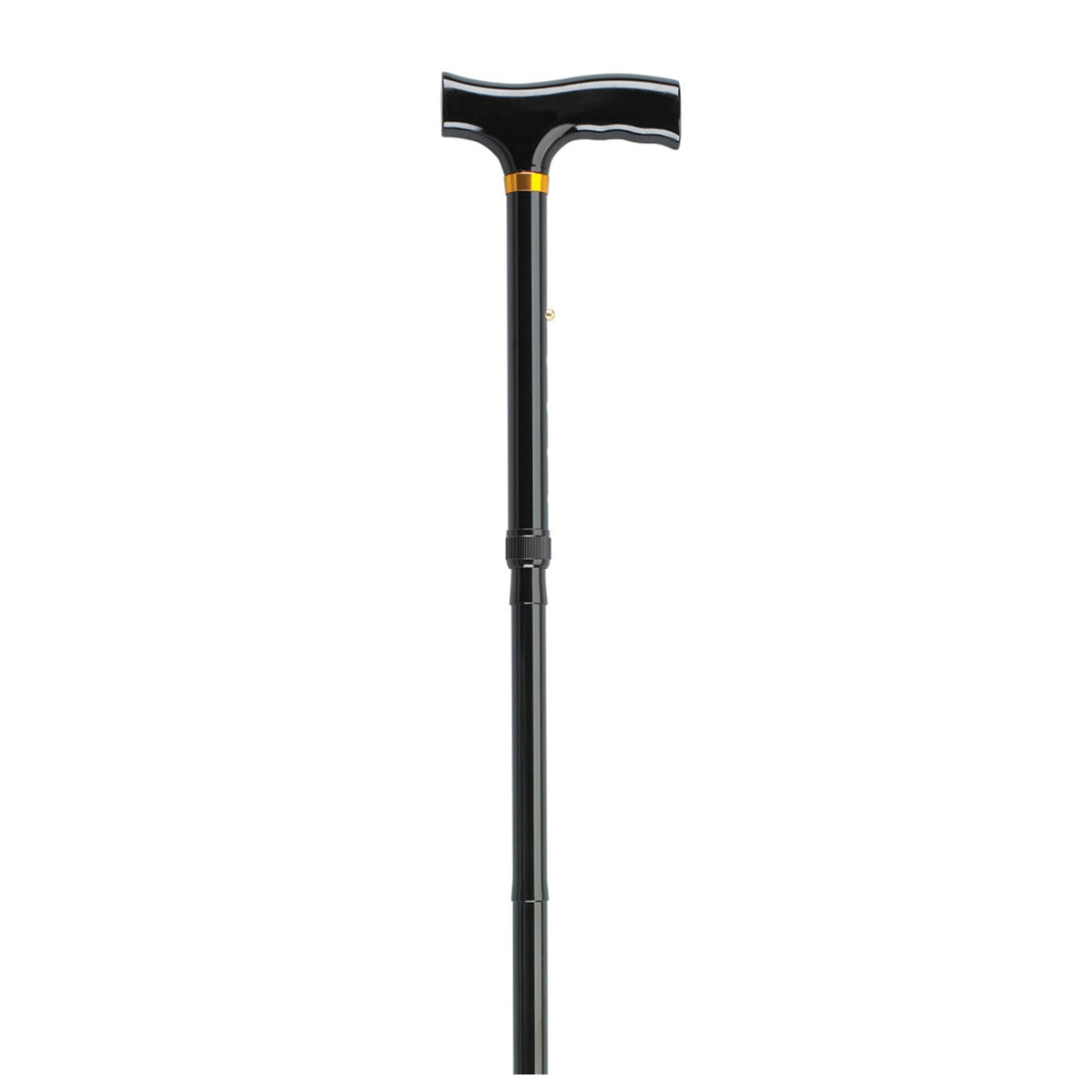 Folding Cane Aluminum 33 to 37 Inch Handle Height Black (Each)