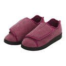 Silverts Women's Double Extra Wide Easy Closure Slippers, Dusty Rose, Size 10 