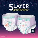 Goodnites Heavy Absorbency Nighttime Underwear, X-Small for Girls 28 – 43 lbs. (22/PK)