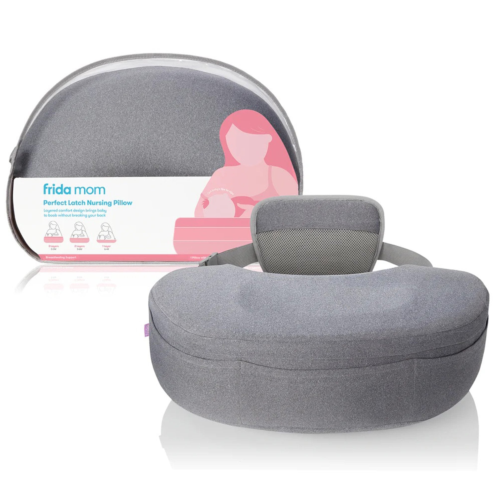 Fridababy LLC frida mom Adjustable Breastfeeding Pillow w/ Back Support for Mom & Baby Comfort (2/CS) 