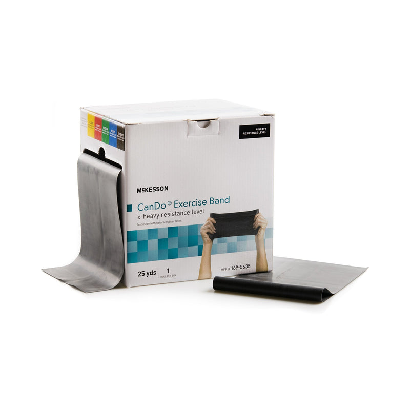 McKesson Brand McKesson Exercise Resistance Band, Black, 5" x 25 Yard, Extra-Heavy Resistance 