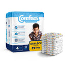 Attends Comfees Premium Baby Diapers, Tab Closure, Kid Design, Size 4 (Case of 124)