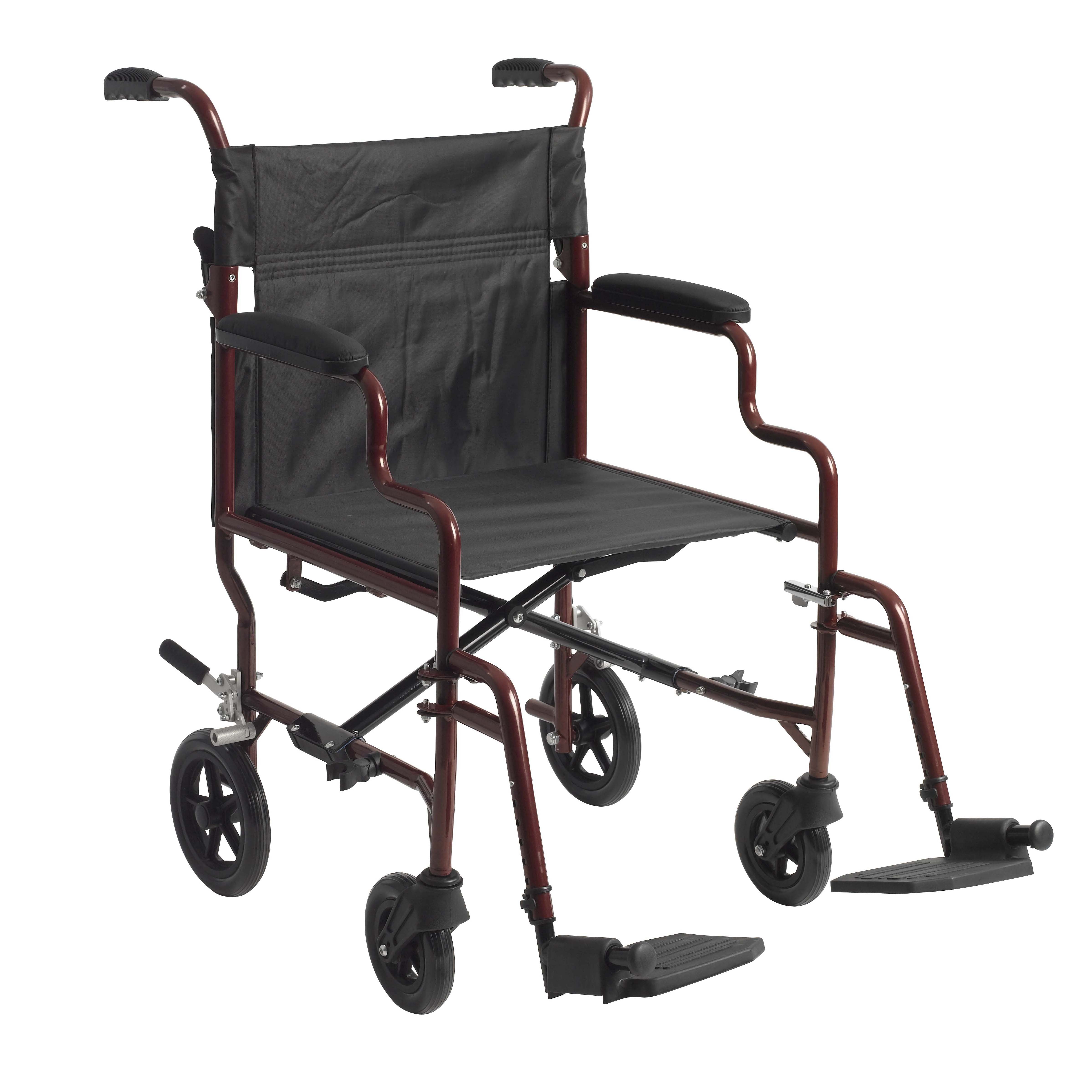 drive Bariatric Heavy-Duty Transport Chair, Black with Red Finish (Each)