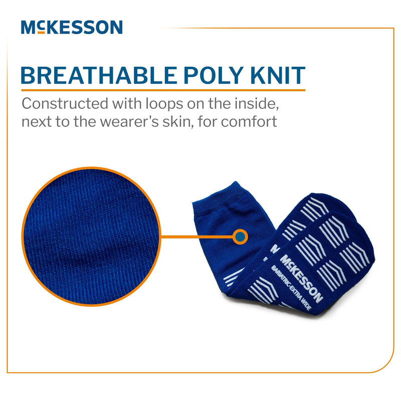 McKesson Slipper Socks, Double Tread, Bariatric, Kingfisher Blue (48/CS)