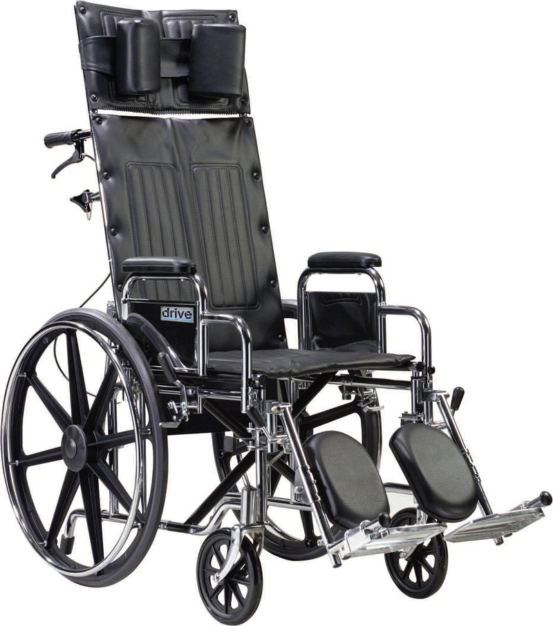 Drive DeVilbiss Healthcare drive Sentra Reclining Wheelchair, 22-Inch Seat Width 
