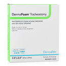 DermaFoam Tracheostomy Nonadhesive without Border Foam Dressing, 3.5 x 3.5 Inch (Box of 10)