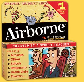 Knight Mcdowell Labs Airborne Immune Support Supplement Effervescent Tablets, Zesty Orange Flavor (10/PK) 
