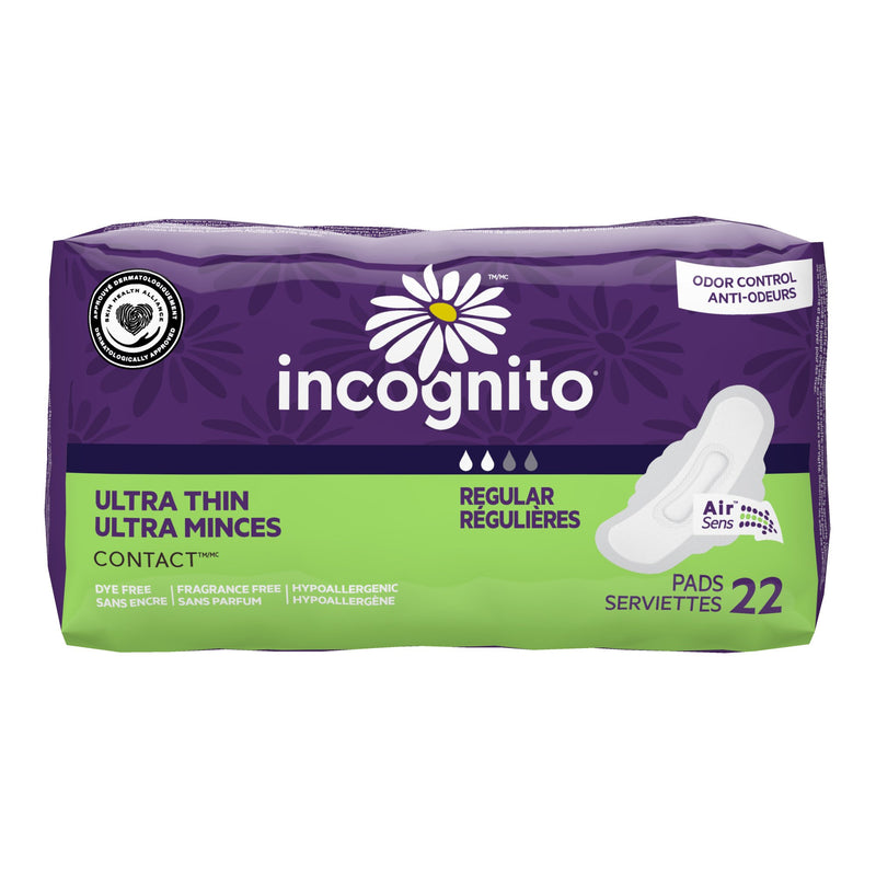 First Quality Products LLC Feminie Pad Incognito Ultra Thin Regular with Wings Regular Absorbency (176/CS)