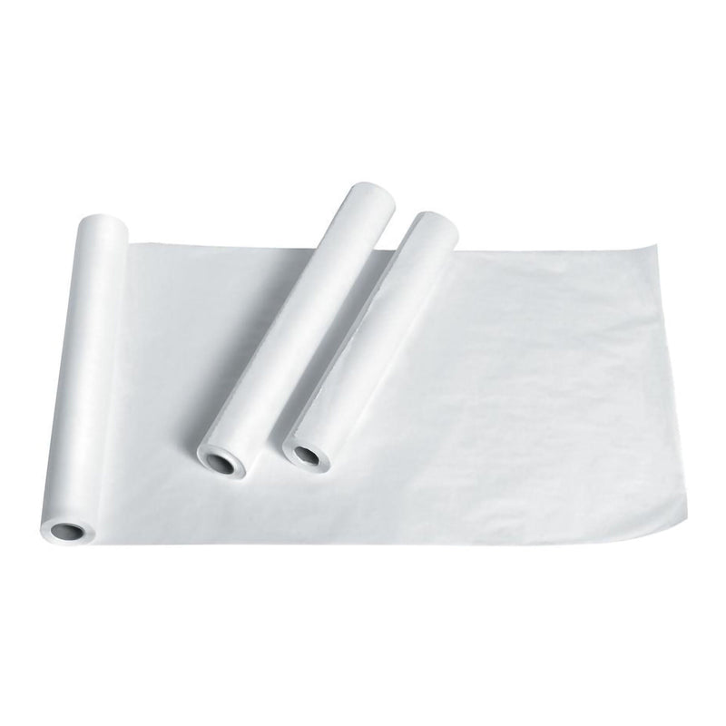 Table Paper Medline 18 Inch Width 125 Foot Length White Crepe (Case of 12)