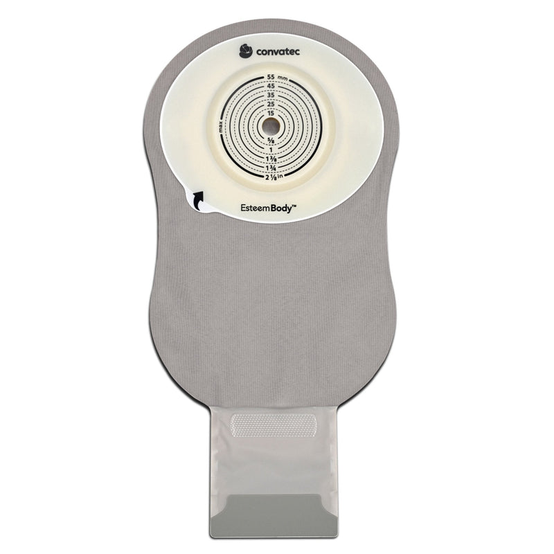 ConvaTec Ostomy Pouch Esteem Body One-Piece System 11 Inch Length Convex, Trim To Fit 10 to 35 mm Stoma Drainable (10/BX) 