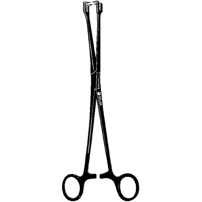 Sklar Black Laser Schroeder Vulsellum Tenaculum Forceps - 9-1/2", Curved - 90-1890