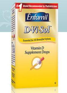 Mead Johnson Enfamil D-Vi-Sol Liquid Vitamin D Supplement, 50 mL Bottle 