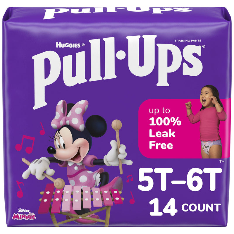 Huggies Pull-Ups Learning Designs for Girls Training Pants, Size 5T to 6T (Case of 56)