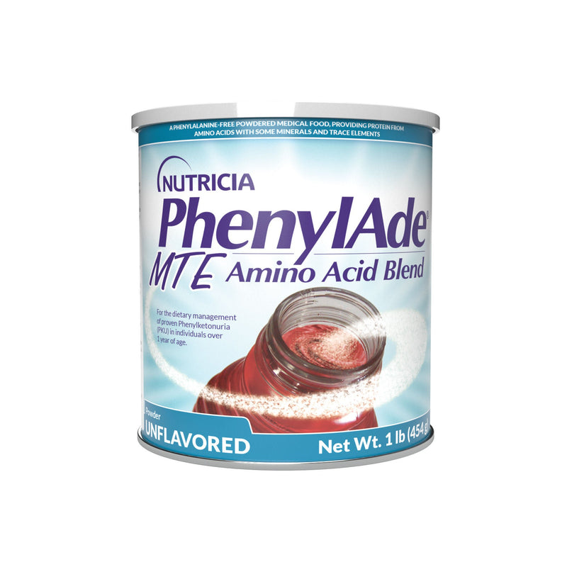 Oral Supplement PhenylAde MTE Amino Acid Blend Unflavored Powder 16 oz. / 454 Gram Canister (Case of 6)