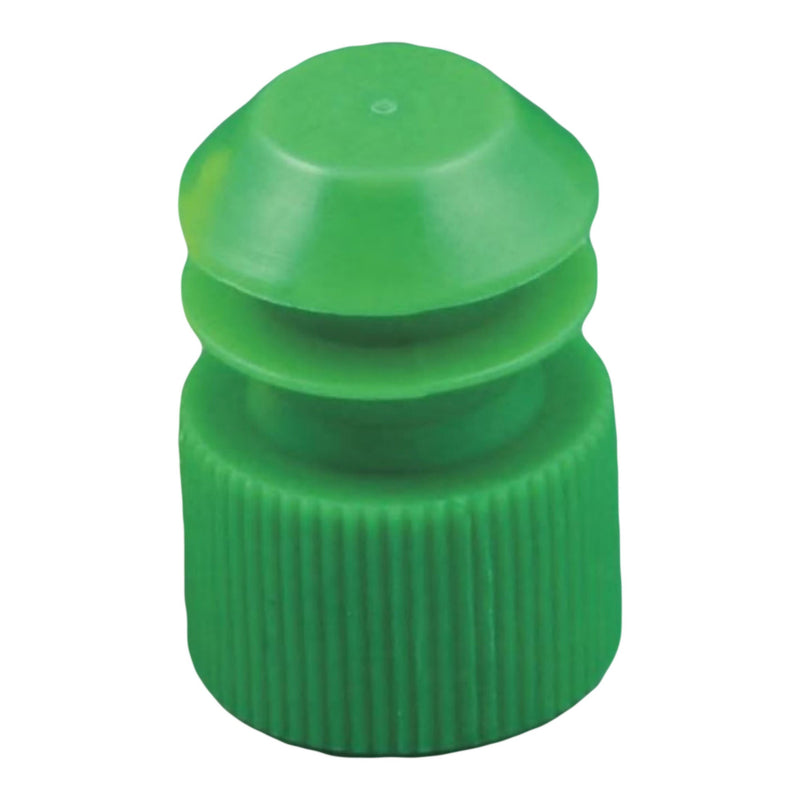McKesson Flanged Plug Cap, Green, Polyethylene, for use with 13mm Tubes (Case of 20000)
