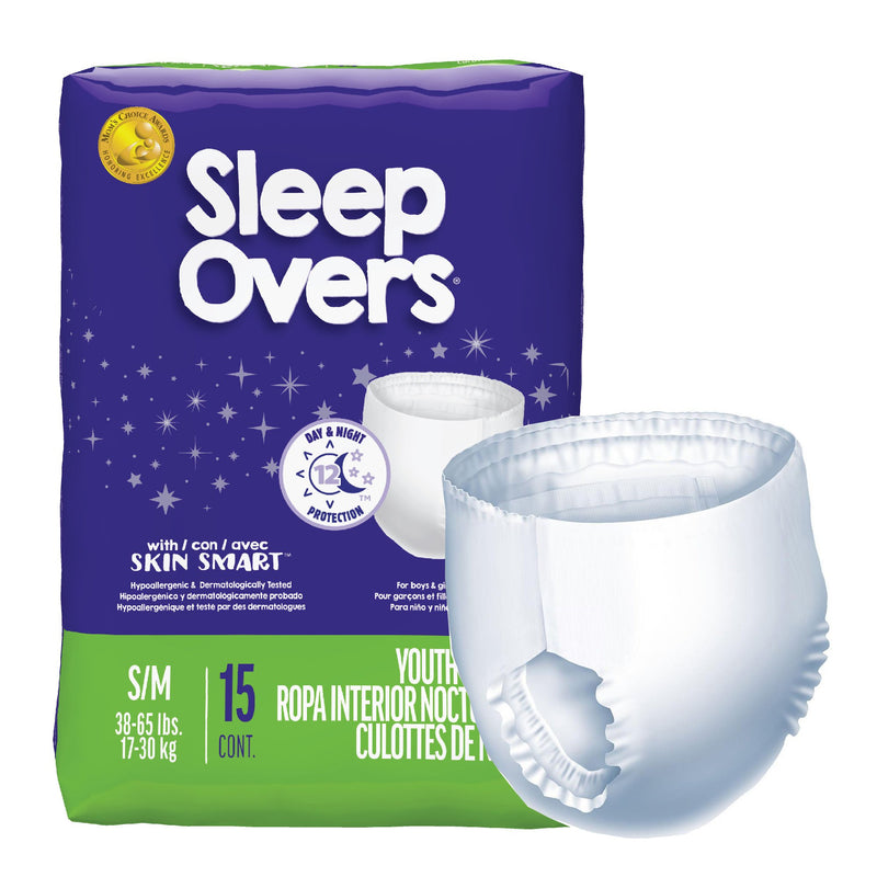 Cuties Sleep Overs Absorbent Underwear, Small / Medium (Case of 60)