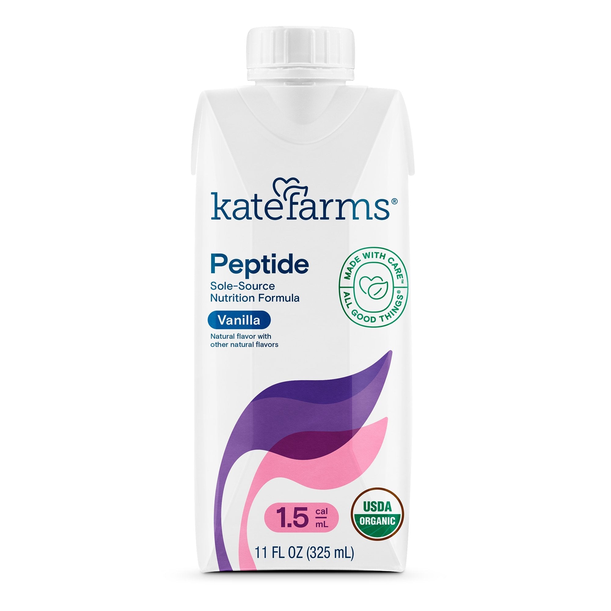 Kate Farms Kate Farms Peptide 1.5 Vanilla Sole-Source Nutrition Formula, 11-ounce carton (12/CS) 
